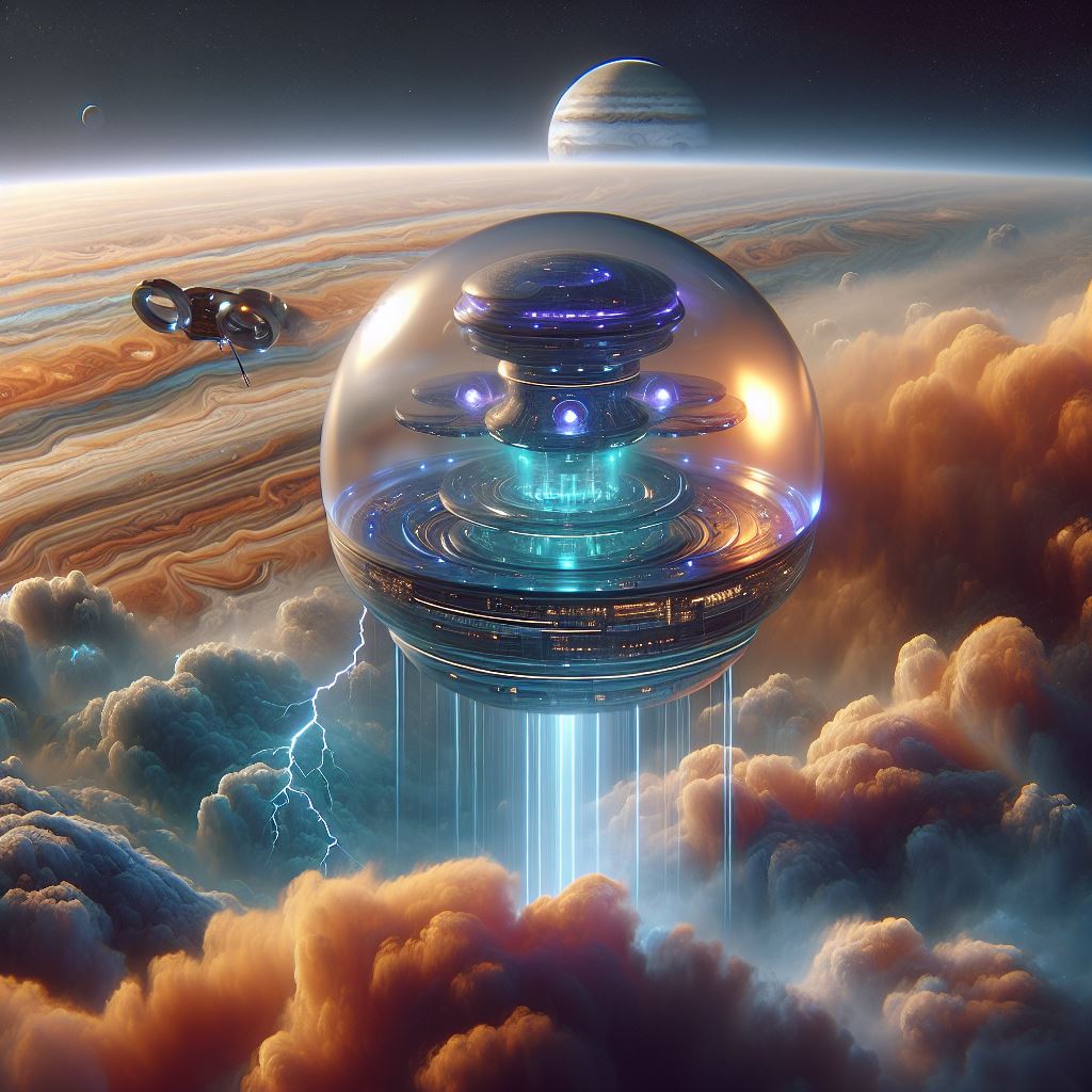 Habitat Nebula Pod flottant dans les nuages de Jupiter