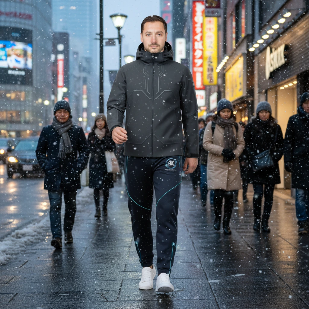 Auteur testant le Vector-Shell Jacket