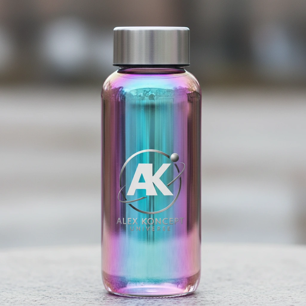 Gourde Vortex en Verre Dichroïque