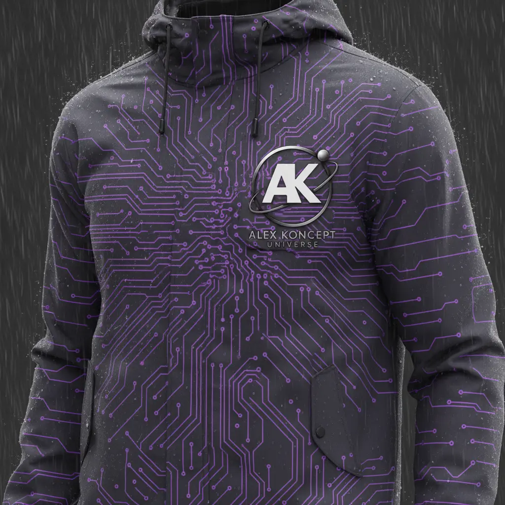 Parka Cascade à Motif Hydrochromique